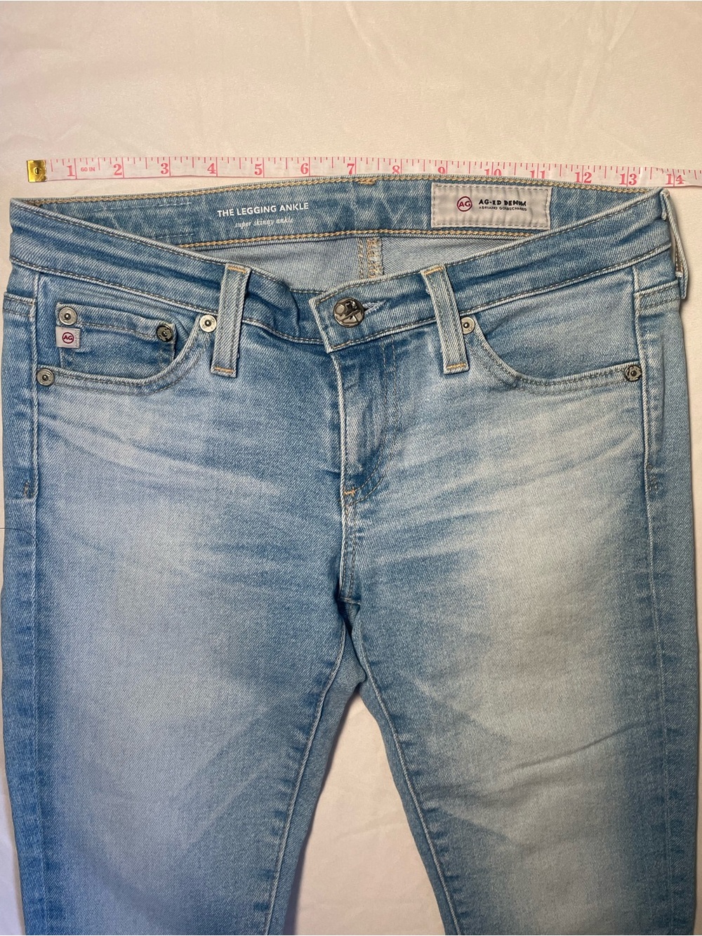 AG Adriano Goldschmied Blue The Legging Ankle Super Skinny Jeans Womens 24R - Picture 4 of 7
